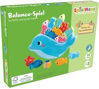 Spielmaus Jeu d'équilibre en bois Dauphin 14 pièces