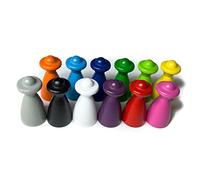 Spieltz Grandes figurines en bois, personnes avec chapeau, hauteur 4 cm (20/40 mm), pour jeux de société. Fabriqué en Allemagne (12 couleurs, 12 figurines)