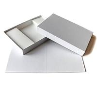 Spieltz Jeu de société à bricoler soi-même, vierge, à personnaliser, plateau de jeu vide 30 x 40 cm + boîte + insert, papier lin blanc, fabriqué en Europe (taille moyenne)