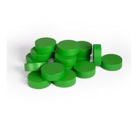 Spieltz Lot de 10 rondelles en bois vertes pour jeux de société 21/7 mm - Grands pions ronds - Laqués multicolores (vert) - Fabriqués en Allemagne