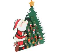 Spielwerk® Calendrier de l'Avent en bois réutilisable 'Père Noël ' 24 tiroirs à remplir individuel Déco Noël intérieur Idée Cadeau