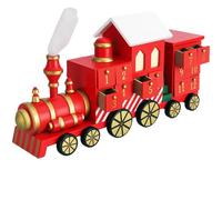 Spielwerk® Calendrier de l'Avent en Bois 'Train de Noël Express' | Avec 24 boîtes à tiroirs individuels, Réutilisable, à remplir de chocolats, Déco de Noël Intérieure, Déco Sapin, Idée Cadeau