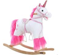 SPIELWERK® Fauteuil à Bascule Licorne Jouet à bascule Animal en peluche avec Fonction sonore Jouet enfant 3 ans et +