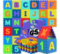 SPIELWERKŽ Tapis de Jeu Puzzle en Mousse Alphabet et Chiffres 86 pičces 36 Dalles 30x30cm bébé Enfant Bas âge