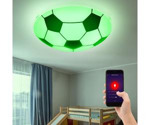 Spielzimmerlampe Plafonnier Pépinière Lumière Smart RGB LED Fußball-design