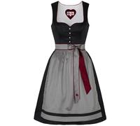 SPIETH & WENSKY Dirndl 'FC Bayern Bitz' gris / anthracite / rouge foncé, Taille 38