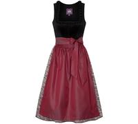 SPIETH & WENSKY Dirndl 'Gloria' gris / gris foncé / rouge carmin / noir, Taille 34