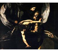 Spiffing Prints Caravaggio - Sette opere di Misericordia Madonna col Bambino e Angeli - Small - Matte Print