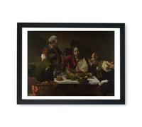 Spiffing Prints Caravaggio - Souper à Emmaüs - Grand format - Affiche encadrée