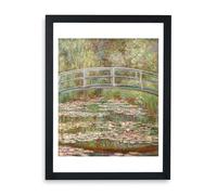 Spiffing Prints Claude Monet - Pont sur un étang de nénuphars - Grand format - Affiche encadrée