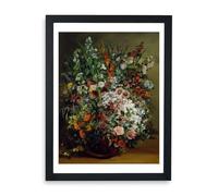 Spiffing Prints Courbet Gustave - Bouquet de fleurs dans un vase - Grand format - Affiche encadrée