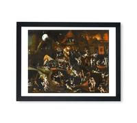 Spiffing Prints Hieronymus Bosch - The Harrowing of Hell - Petite affiche encadrée
