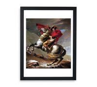 Spiffing Prints Jacques David - Napoléon traversant les Alpes - Extra Large - Affiche encadrée