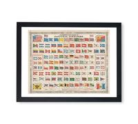 Spiffing Prints Johnson Tableau des drapeaux et emblèmes nationaux du monde Grand format