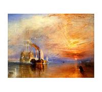 Spiffing Prints Joseph Mallord William Turner The Fighting Temeraire Orange giclée Petit format Semi brillant Sans cadre