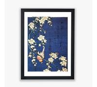 Spiffing Prints Katsushika Hokusai - Chardonneret et cerisier 1834 - Impression murale / décoration d'intérieur / poster giclée - Impression uniquement - Grand format