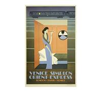 Spiffing Prints Venice Simplon Orient Express - Petite affiche de voyage semi-brillante - Sans cadre