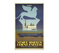 Spiffing Prints Venice Simplon Orient Express Venice - Medium - Semi brillant - Affiche de voyage sans cadre