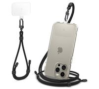 Spigen 2 Pièces Cordon pour Telephone Portable Lanière Tour de Cou Poignée Corps avec Patch d'attache pour Porte-clés
