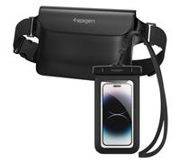 Spigen A620 Sac Étanche avec A610 Pochette Étanche Smartphone IPX8 - Noir | Ensemble 2-en-1: 1 sac étanche pour effets personnels et 1 pochette étanche pour smartphone