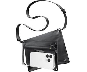 Spigen A640 AquaShield Sac Bandoulière Modulaire Détachable avec Pochette Étanche Smartphone IPX8 - pour Voyage, Plage et Activités Nautiques - Noir