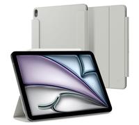 Spigen AirSkin Folio OneTap Coque Compatible avec iPad Air 13 Pouces 7e/6e Génération M3 (2025), M2 (2024) Fin et léger Cover Case Entièrement Amovible avec Aimant - Gris