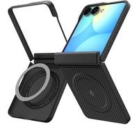 Spigen AirSkin Aramid MagFit Coque pour Samsung Galaxy Z Flip 8, Noir, fibre d’aramide 600D, protection charnière, fine et légère