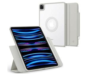 Spigen AirSkin Pro OneTap Coque Compatible avec iPad Pro 11 Pouces 4ème / 3ème / 2ème / 1er Génération (2022/2021/2020/2018) Couvercle entièrement Amovible avec Aimant - Gris