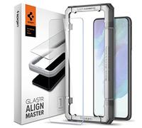 Spigen AlignMaster Protecteur d'écran Compatible avec Samsung Galaxy S21 FE 5G, 2 pièces, Cadre pour une installation facile, Cristal clair, Cas friendly, 9H Verre Trempé