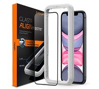 Spigen AlignMaster Verre Trempé compatible avec iPhone 11, iPhone XR, Couverture complète, Résistant aux Rayures, 9H Protection écran