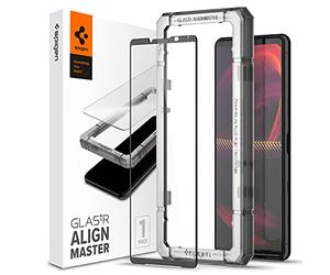 Spigen AlignMaster Verre Trempé compatible avec Sony Xperia 5 III, Kit d'installation inclus, Couverture complète, 9H Protection écran