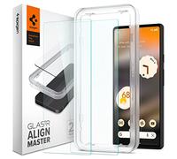 Spigen AlignMaster Verre Trempé [Lot de 2] pour Google Pixel 6a | Cadre inclus, Dureté 9H, Clarté cristalline, Anti-traces, Sensibilité tactile, Compatible coques, Protection écran