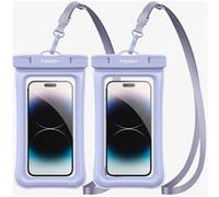 Spigen Aqua Shield A610 - Étui de protection étanche pour téléphone portable - polyuréthanne thermoplastique (TPU), polychlorure de vinyle (PVC) - aqua - 6.9" (pack de 2) G