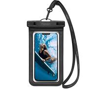 Spigen Aqua Shield - Étui de protection étanche pour téléphone portable - polyuréthanne thermoplastique (TPU), polychlorure de vinyle (PVC) - noir - 6.9"