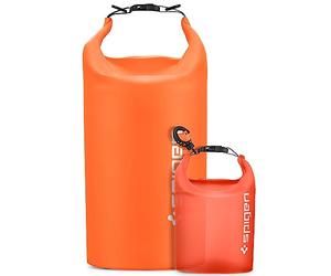 Spigen Aqua Shield Sac à Dos Etanche (Orange Soleil, 20L+2L)