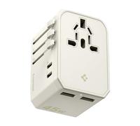 Spigen ArcStation Adaptateur de Voyage Universel 45W, [4-Ports & PD] Adaptateur Prise Universelle 2 USB C et 2 USB A, Accessoire Voyage International pour Anglaise/EU/USA/Australie/Japon - Beige Dune