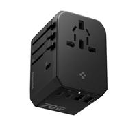 Spigen ArcStation Adaptateur de Voyage Universel 70W, [5-Ports & PD] Adaptateur Prise Universelle 3 USB C et 2 USB A, Accessoire Voyage International pour Anglaise/EU/USA/Australie/Japon - Noir