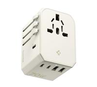 Spigen ArcStation Adaptateur de Voyage Universel 70W, [5-Ports & PD] Adaptateur Prise Universelle 3 USB C et 2 USB A, Accessoire Voyage International pour Anglaise/EU/USA/Australie/Japon - Beige Dune