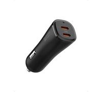 Spigen ArcStation Essential 50W Chargeur Allume Cigare USB C Rapide [2Ports & Compact] Chargeur Voiture, PD/QC 3.0 PPS 30W+20W, Compatible avec iPhone 17/16/15/14/13 Samsung S25/S24 Pixel 10/9
