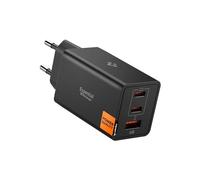 Spigen ArcStation Essential 67W Chargeur USB C & A Rapide [3Ports&Compact] GaN Prise Chargeur, PD 3.0/PPS Compatible avec iPhone 17 16 15 14 13 iPad MacBook Pro 13" Samsung S25 Ultra Pixel 10 - Noir