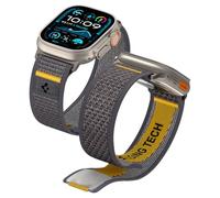 Spigen Athlex Air Bracelet en Tissu Compatible avec Apple Watch Ultra 3/2/1 49mm, Series 11/10 46mm, Series 9/8/7 45mm, 44mm - Gris Actif