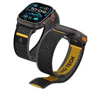 Spigen Athlex Air Bracelet en Tissu Compatible avec Apple Watch Ultra 3/2/1 49mm, Series 11/10 46mm, Series 9/8/7 45mm, 44mm - Noir Actif
