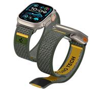 Spigen Athlex Air Bracelet en Tissu Compatible avec Apple Watch Ultra 3/2/1 49mm, Series 11/10 46mm, Series 9/8/7 45mm, 44mm - Vert Actif
