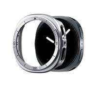 Spigen Bezel Tune Pro Coque avec Lunette pour Galaxy Watch Série 9/8 44mm | Coque en PC avec lunette en acier inoxydable pour une protection intégrale - Argent