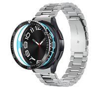 Spigen Bezel Tune Styling Bague de Lunette Compatible avec Samsung Galaxy Watch 6 Classic 43mm Lunette Anneau de Couverture adhésif (2023) - Noir