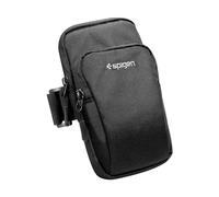 Spigen Brassard Téléphone Sport Sangle Réglable 2 Pochette Etanche pour Le Running et la Randonnée - Noir