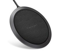 Spigen Chargeur Rapide sans Fil en Cuir 10W Compatible avec iphone 15 14 13 12 Pro Max Galaxy S24 S23 S22 S21 S20 et Plus