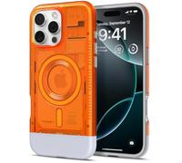 Spigen Coque pour iPhone 16 Pro Classic C1 MagFit – MagSafe – Version Rétro 6,3 pouces Mandarine