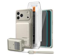 Spigen Classic LS Pack - Coque Classic LS MagFit, Protection d’écran et dragonne pour iPhone 17 Pro Max, Portefeuille MagSafe et Coque pour AirPods Pro 3