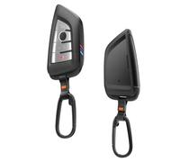 Spigen Coque Clé pour BMW [1 Pièce], Étui e Voiture en TPU avec Mousqueton et Sangle, Protection Antichoc pour Porte ompatible avec Key Fob BMW - Noir